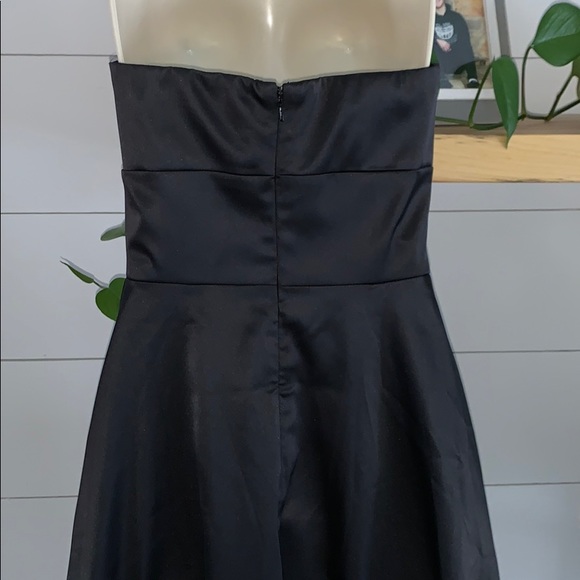 WHBM Black Cocktail Strapless Mini Dress sz 2 - Picture 6 of 7